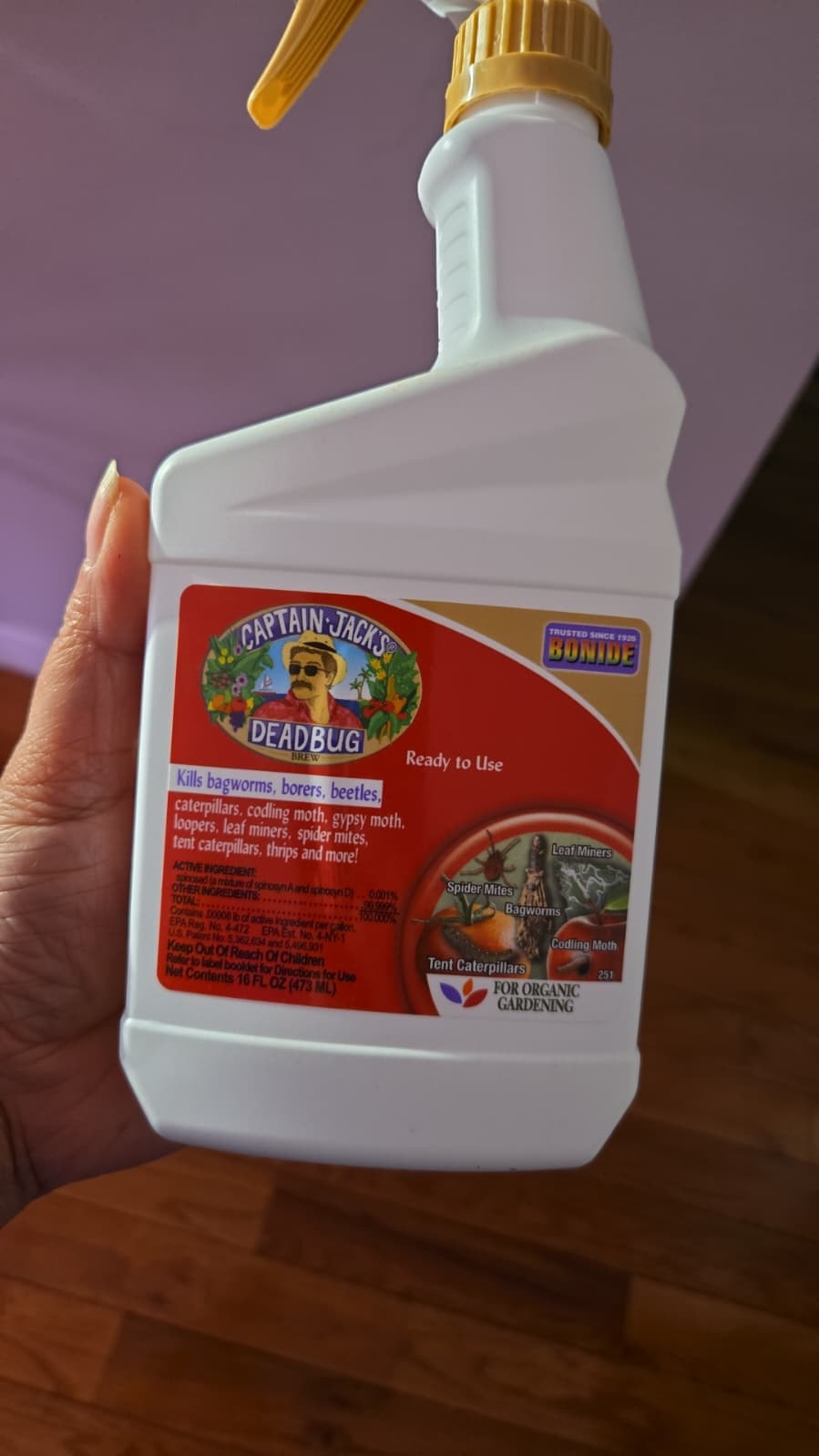 Captain Jack's Deadbug Brew organic spray bottle for treating pests